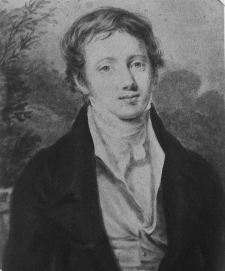 James Prinsep (1799–1840), který roku 1837 rozluštil bráhmí; portrét od jeho sestry Emily.