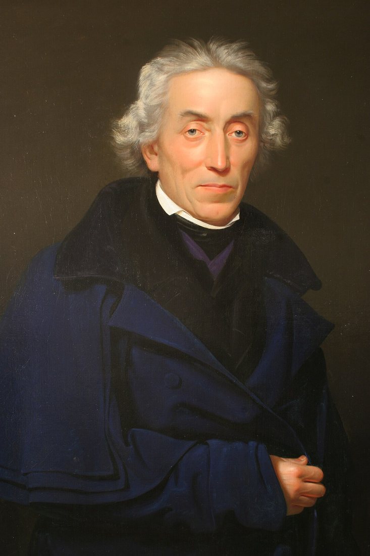 Josef Dobrovský (1753–1829) na portrétu Františka Tkadlíka z roku 1820.